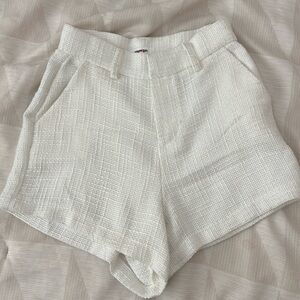 Showpo White High Waisted Shorts